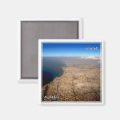 zAE051 AJMAN City, Vereinigte Arabische Emirate, K Magnet (Vorderseite/Rückseite)