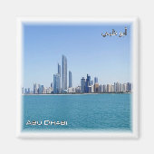 zAE053 ABU DHABI skyline, VAE, Naher Osten, Kühlsc Magnet (Vorne)