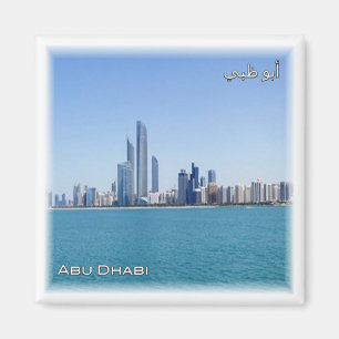 zAE053 ABU DHABI skyline, VAE, Naher Osten, Kühlsc Magnet