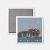 zAE058 ABU DHABI bridge Build, VAE, Asien, Kühlsch Magnet (Vorderseite/Rückseite)