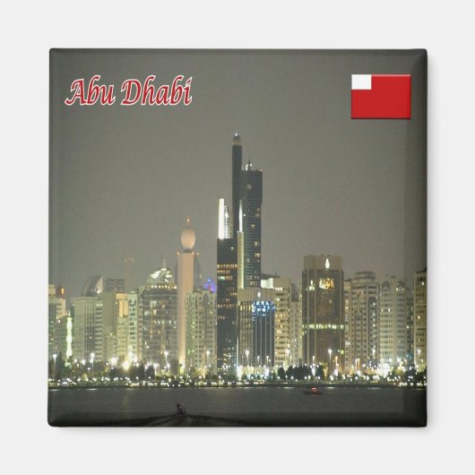 zAE063 ABU DHABI, Panorama, VAE, Asien, Kühlschran Magnet (Vorne)