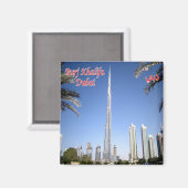 zAE076 DUBAI BURI KHALIFA, Naher Osten, Kühlschran Magnet (Vorderseite/Rückseite)