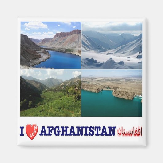 zAF005 I Liebe AFGHANISTAN, Landschaften, Kühlschr Magnet (Vorne)