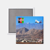 zAF007 Flughafen KABUL, Afghanistan, Kühlschrank Magnet (Vorderseite/Rückseite)