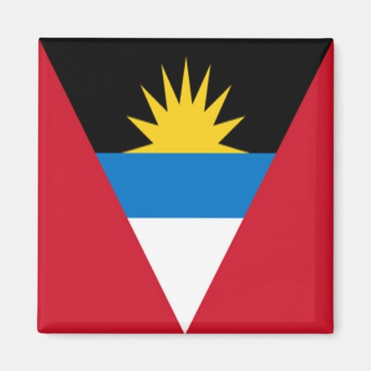 zAG001 ANTIGUA und BARBUDA FLAG, Amerika, Kühlschr Magnet (Vorne)