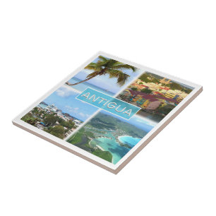 zAG003 ANTIGUA, Mosaik Antigua und Barbuda, Fliese