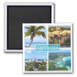 zAG003 ANTIGUA, Mosaik Antigua und Barbuda, Kühlsc Magnet