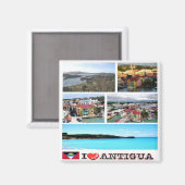 zAG004 ANTIGUA I Liebe, Mosaik, Kühlschrank Magnet (Vorderseite/Rückseite)