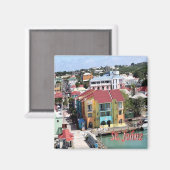 zAG007 SAINT JOHN, Antigua und Barbuda, Kühlschran Magnet (Vorderseite/Rückseite)