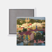zAG008 SAINT JOHN, Antigua und Barbuda, Kühlschran Magnet (Vorderseite/Rückseite)