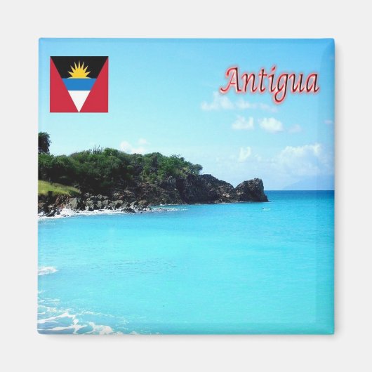 zAG011 ANTIGUA, Antigua und Barbuda, Kühlschrank Magnet (Vorne)