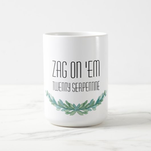 Zag auf ihnen: SerpentinenTasse zwanzig Kaffeetasse (Mittel)