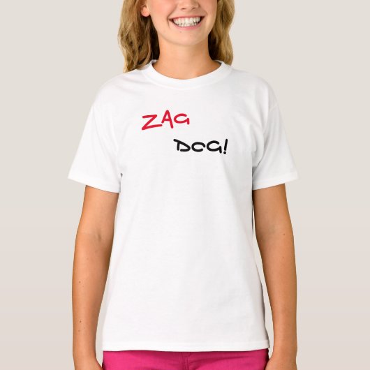 Zag Dog Brand White T - Shirt (Vorderseite)