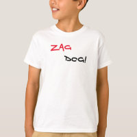 Zag Dog Marke Weißes T-Shirt