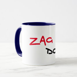Zag Dog Navy Trim Coffee Tasse