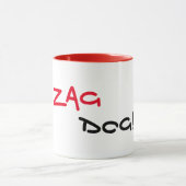 Zag Dog Roter Rand Kaffeetasse (Zentrum)