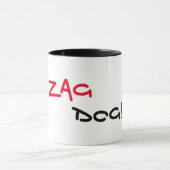 Zag Dog Schwarze Rand Kaffeetasse (Zentrum)