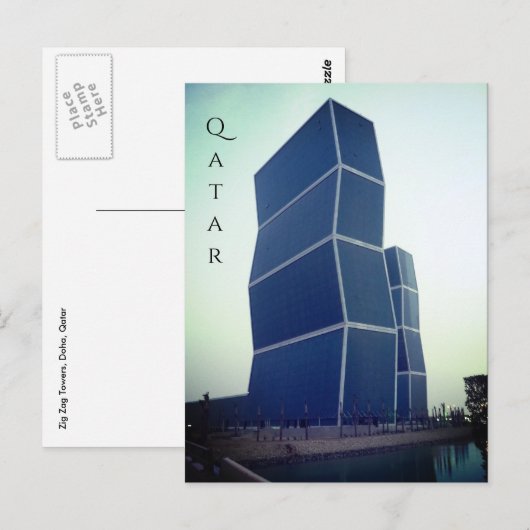 Zag Türme doha qatar Postkarte (Vorne/Hinten)