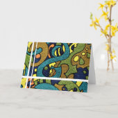 '' ZAG ZAG 5 '' KARTE (Gelbe Blume)