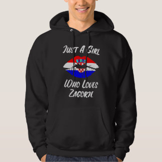 Zagorje Lippen Mund Liebe Kroatische Flagge Hoodie