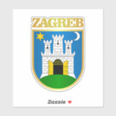 Zagreb Aufkleber (Blatt)