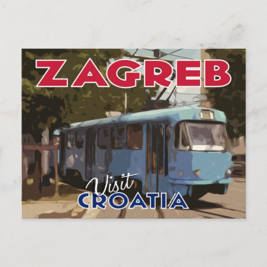 Zagreb, Besuch Kroatiens Postkarte (Vorderseite)