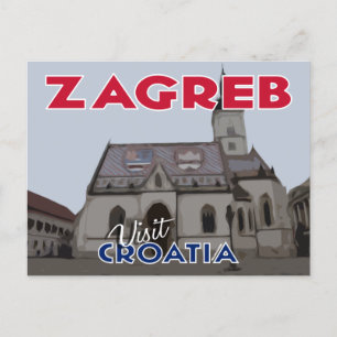 Zagreb, Besuch Kroatiens Postkarte