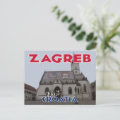 Zagreb, Besuch Kroatiens Postkarte (Stehend Vorderseite)