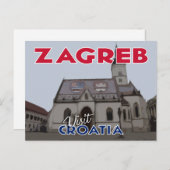 Zagreb, Besuch Kroatiens Postkarte (Vorne/Hinten)