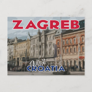 Zagreb, Besuch Kroatiens Postkarte