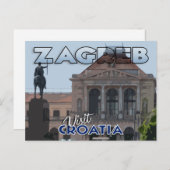Zagreb, Besuch Kroatiens Postkarte (Vorne/Hinten)