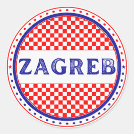 Zagreb City Pride Emblem – Croatian Identity Runder Aufkleber