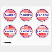 Zagreb City Pride Emblem – Croatian Identity Runder Aufkleber (Blatt)