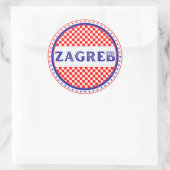 Zagreb City Pride Emblem – Croatian Identity Runder Aufkleber (Tasche)