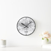 Zagreb Clock City Line Art Runde Wanduhr (Zuhause)