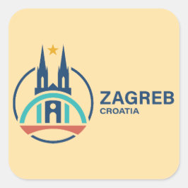 Zagreb Croatia Europe Quadratischer Aufkleber