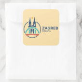 Zagreb Croatia Europe Quadratischer Aufkleber (Tasche)