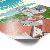 Zagreb Croatia Europe Travel Poster (Ecke)