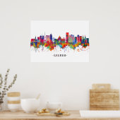 Zagreb Croatia Skyline Poster (Küche)