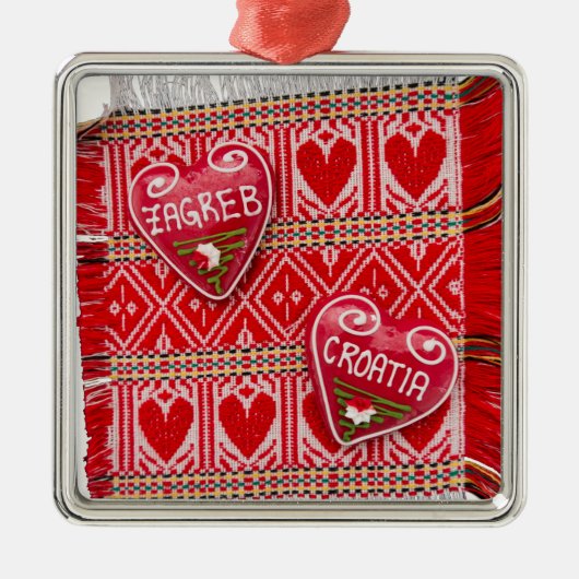 Zagreb Croatia Souvenir Ornament Aus Metall (Vorne)