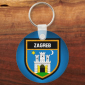 Zagreb-Flagge Schlüsselanhänger (Vorderseite)