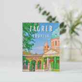 Zagreb, historische Stadt Kroatien Postkarte (Stehend Vorderseite)