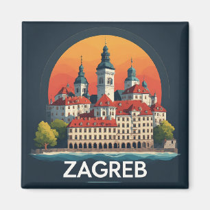 Zagreb Kroatien Altstadt Geschichte Architektur Magnet