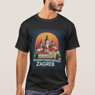 Zagreb Kroatien Altstadt Geschichte Architektur T-Shirt
