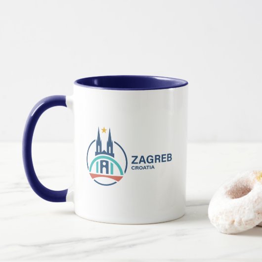 Zagreb Kroatien Europa Tasse (Mit Donut)