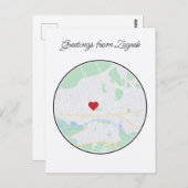 Zagreb Kroatien Handgemalte Stadtkarte Postkarte (Vorne/Hinten)