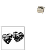 Zagreb, Kroatien: Herzgestalter Gummistempel (Stempel)