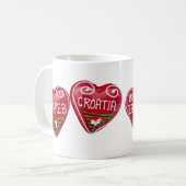 Zagreb, Kroatien: Herzgestalter Kaffeetasse (Vorderseite Links)