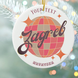 Zagreb Kroatien Hrvatska Retro-Urlaubs-Souvenir Keramik Ornament
