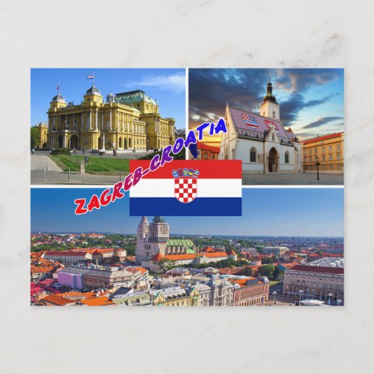 Zagreb Kroatien Postkarte (Vorderseite)